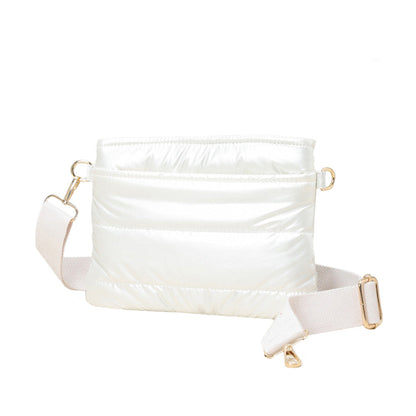 Ivory Solid Puffer Crossbody Bag, Complete the look of any outfit on all occasions with this Solid Puffer Crossbody Bag. Beautiful color variations make this bag fit for any outfit at any place. It offers enough room for your essentials. With a One Inside Zipper Pocket, and a secured Chain Closure at the top. This bag will be your new go-to! Casual, & easy style, can be used for Work, School, Excursions, Going out, Shopping, Parties, etc. Stay trendy!
