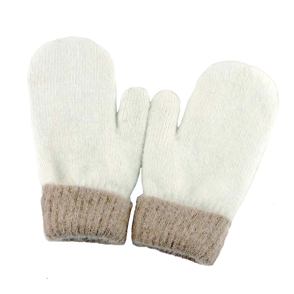 Ivory Two Tone Mitten Gloves, are designed nicely that enrich your beauty and highlight the contrast with many different outfits. Stay perfectly warm and cozy with these gloves in winter or cold weather. Different color variations give you the opportunity to coordinate with different outfits in style. A perfect pair for the holiday season, outdoor activity, camping, running, skiing, and holiday shopping. Stay beautiful and warm!