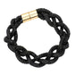 Jet Black Bling Braided Magnetic Bracelet, Glam up your look with this Magnetic bracelet featuring an alluring braided mesh design and high polish finish for extra sheen. The magnet clasp keeps the bracelet secure on your wrist and makes it easy to wear and take off. This wide braided bracelet works well as a statement jewelry piece. Awesome gift for birthday, Anniversary, Valentine’s Day or any special occasion.