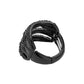 Jet Black Rhinestone Pave Twist Stretch Ring. Beautifully crafted design adds a gorgeous glow to any outfit. Jewelry that fits your lifestyle! Perfect for adding just the right amount of shimmer & shine and a touch of class to special events. Perfect Birthday Gift, Anniversary Gift, Mother's Day Gift, Graduation Gift, Just Because Gift, Thank you Gift.