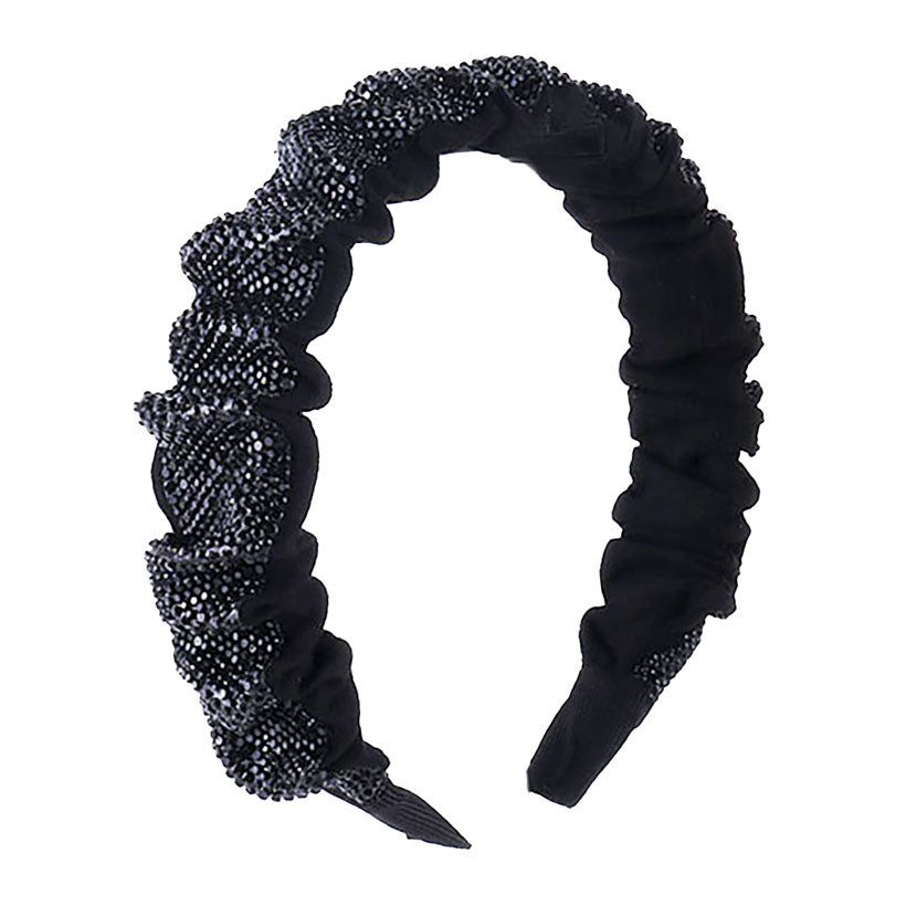 Jet Black Trendy Braided Knotted Bling Pleated Headband. Create a natural look while perfectly matching your color with the easy to use Braided Headband. Adds a super neat and trendy twist to any boring style. Perfect for everyday wear; special occasions, outdoor festivals and more. Available in a variety of colors!