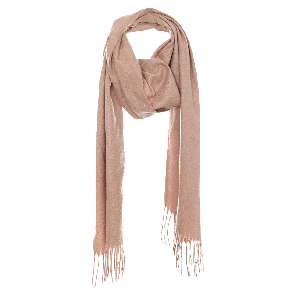 Khaki Fall Winter Solid Tassel Oblong Scarf, on trend & fabulous, a luxe addition to any cold-weather ensemble. Great for daily wear in the cold winter to protect you against chill, classic infinity-style scarf & amps up the glamour with plush material that feels amazing snuggled up against your cheeks.