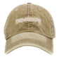 Khaki BAD HAIR DAY Vintage Baseball Cap. Fun cool message themed vintage baseball cap. Perfect for walks in sun, great for a bad hair day. The distressed frayed style with faded color gives it an awesome vintage look. Soft textured, embroidered message with fun statement will become your favorite cap.