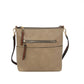Khaki Vegan Zip Pocket Crossbody Bag Faux Leather Zip Pocket Crossbody Bag Zipper top closure, lined interior, adjustable strap, accessorize like the ultimate fashionista, small crossbody will be your new favorite accessory. Perfect Birthday Gift, Anniversary Gift, Thank you Gift, Just Because Gift, Everyday Day to Night Bag