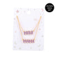 Lavender 2PCS Enamel MINI MAMA Pendant Moms and Kids Set Necklace, This is a beautiful set of matching MAMA/MINI Message pendant Necklace. These make a perfect gift for a mama and daughter duo, or any ladies who want to show their special connection. Matching with your little is always fun and these Enamel Necklace make dressing up even more special! This beautiful Mom Kids set is the ideal mother's day present.