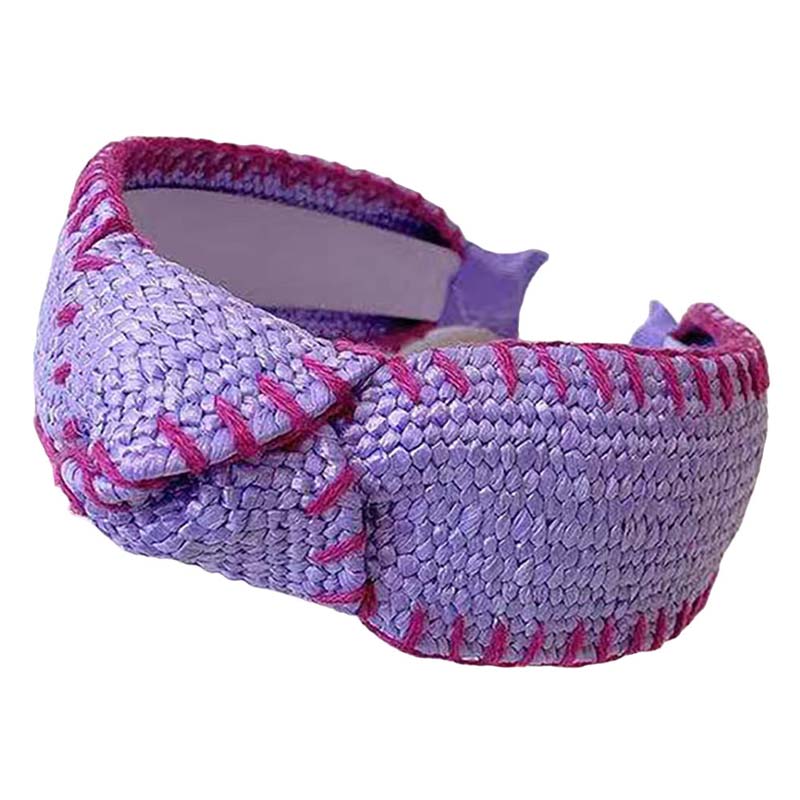 Lavender Straw Knot Burnout Headband, create a beautiful look while perfectly matching your color with the easy-to-use straw knot burnout headband. Perfect for everyday wear, special occasions, outdoor festivals, and more. Awesome gift idea for your loved one or yourself.