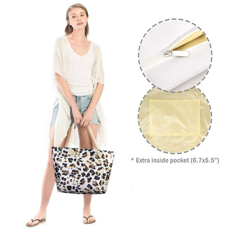 Brown Leopard Print Beach Bag is great if you are out shopping, going to the pool or beach, this bright tote bag is the perfect accessory. Spacious enough for carrying all your essentials. Great Beach, Vacation, Pool, Birthday Gift, Anniversary Girl, Paint Shopper Bag, Soft Rope Handles The Must Have Accessory! 