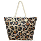 Leopard Print Beach Tote Bag. Show your trendy side with this awesome tote bag. Have fun and look stylish. Versatile enough for wearing straight through the week, perfectly lightweight to carry around all day. Perfect Birthday Gift, Anniversary Gift, Mother's Day Gift, Graduation Gift, Valentine's Day Gift.