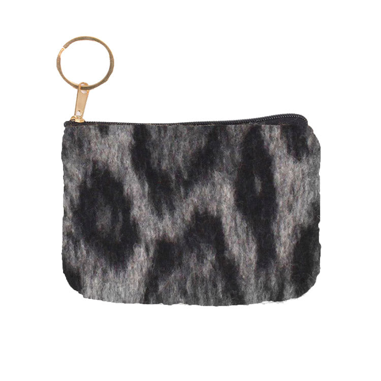 Leopard Print Coin Card Purse Key Ring Leopard Print Coin Pouch Card Pouch, look like the ultimate fashionista even when carrying a small pouch for your money or credit cards. Great for when you need something small to carry or drop in your bag. Perfect Gift for Birthday, Holiday, Christmas, New Years, Stocking Stuffer