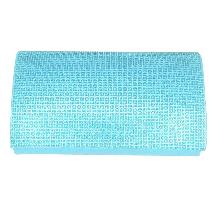 Light Blue One Inside Slip Pocket Shimmery Evening Clutch Bag, This high quality evening clutch is both unique and stylish. perfect for money, credit cards, keys or coins, comes with a wristlet for easy carrying, light and simple. Look like the ultimate fashionista carrying this trendy Shimmery Evening Clutch Bag!