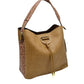 Light Brown Leopard Detail D Ring 2-in-1 Shoulder Vegan Leather Hand Bag, This handbag features a top zipper closure. Add a relaxed and trendy style to your look with this go-to Shoulder bag for women. This spacious handbag features a roomy interior to hold all your essentials. It has an extra purse that you can use to carry with handbag or itself. Perfect for the Trips, Vacation, Travel, School, Shopping or any other kind of Leisure Activities.
