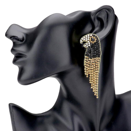 Light Col Topaz Rhinestone Parrot Animal Earrings, These gorgeous Stone pieces will show your class in any special occasion. The elegance of these Stone goes unmatched, great for wearing at a party! Enhance your attire with these vibrant parrot earrings to show off your fun trendsetting style. Perfect jewelry to enhance your look. Awesome gift for birthday, Anniversary, Valentine‚Äôs Day or any special occasion.