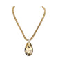 Light Col Topaz Teardrop Pendant Bling Necklace, Add this simple teardrop Pendant necklace to any look for a hint of bling! delicately polished necklace will enhance your look, versatile enough for wearing straight through the week, perfectly lightweight for all-day wear, coordinate with any ensemble from business casual to everyday wear, the perfect addition to every outfit. Adds a touch of nature-inspired beauty to your look. 