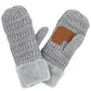 Light Melange Gray C C Solid Color Knitted Mitten Gloves, give your look so much more eye-catching with a solid color. It gives you a cozy feel, very fashionable, attractive, and cute looking in the winter season and cold days. This easy and classic glove is soft and muted. Before running out the door into the cool air, you’ll want to reach for these toasty gloves to keep your hands incredibly warm. An awesome pair of gloves that fits with any outfit with style.