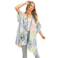 Lime Multi Flower Patterned Cover Up Kimono Poncho, Luxurious, trendy, super soft chic capelet, keeps you warm and toasty. You can throw it on over so many pieces elevating any casual outfit! Perfect Gift for Wife, Birthday, Holiday, Christmas, Anniversary, Fun Night Out, Valentine's Day Gift.