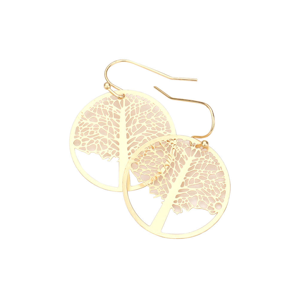 Matte Gold Brass Metal Tree of Life Dangle Earrings, a tree dangle Earrings makes a standout addition to your collection designed adds a pop of color to any outfit style, earrings that fits your lifestyle! Lightweight and comfortable for wearing all day long. Perfect Birthday Gift, Anniversary Gift, Mother's Day Gift, Just Because Gift, Thank you Gift.