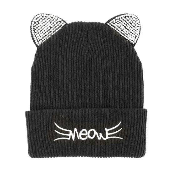 Soft, Cozy Meow Solid Stone Charcoal Cat Ear Beanie Hat Charcoal Cat Ear Hat Stone Hat Winter Hat, reach for this toasty hat to keep you incredibly warm when running out the door. Accessorize with this cat ear hat, it's the autumnal touch finish your outfit in style. Best Gift Birthday, Christmas, Night Out Cold Weather, Valentine's Day