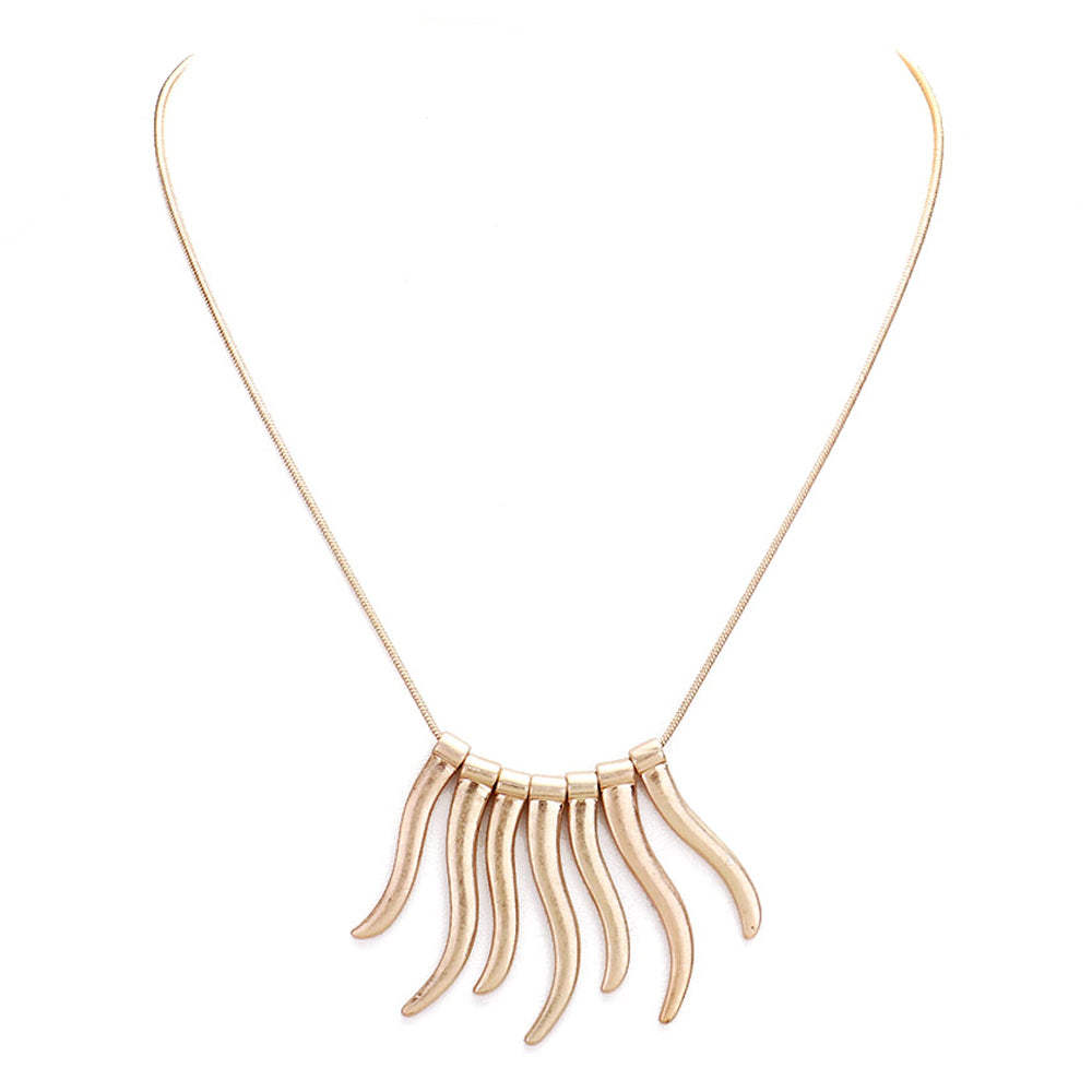 Worn Finish Metal Bar Fringe Necklace, Metal Necklace, Bar Necklace, suits any style & occasion wear over your favorite tops & dresses this season! Timeless treasure, versatile, goes with anything from business casual to everyday wear! Great gift: Vacation, Birthday, Anniversary, Christmas, Just Because, Valentine's, Vacation, Mother's day, Easter, Hanukkah