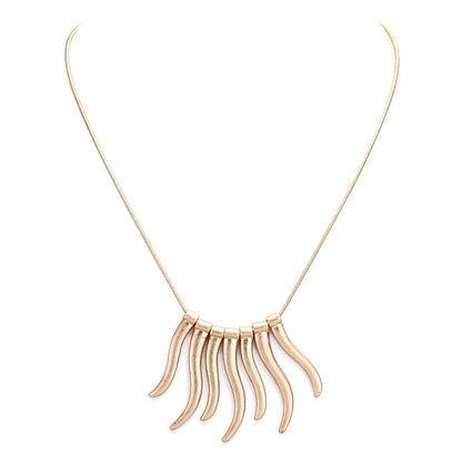 Worn Finish Metal Bar Fringe Necklace, Metal Necklace, Bar Necklace, suits any style & occasion wear over your favorite tops & dresses this season! Timeless treasure, versatile, goes with anything from business casual to everyday wear! Great gift: Vacation, Birthday, Anniversary, Christmas, Just Because, Valentine's, Vacation, Mother's day, Easter, Hanukkah