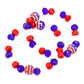 Multi 2PCS American USA Flag Shamballa Ball Stretch Bracelets, Add this 2 piece USA flag style Shamballa bracelet to light up any outfit, feel absolutely flawless. Coordinate with any ensemble from business casual to everyday wear. Show your love for your country with this patriotic bracelet. Featuring red, white and blue for a bit of fashionable fireworks flair. 