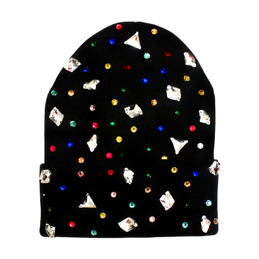 Multi Acrylic Bling Beanie Hat. Before running out the door into the cool air, you’ll want to reach for these toasty beanie to keep your hands incredibly warm. Accessorize the fun way with these beanie, it's the autumnal touch you need to finish your outfit in style. Awesome winter gift accessory!