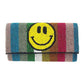 Multi Beaded Smile Clutch Crossbody Bag, Look like the ultimate fashionista when carrying this small Clutch bag, great for when you need something small to carry or drop in your bag. Keep your keys handy & ready for opening doors as soon as you arrive. Perfect Birthday Gift or any other events. These smiling face Clutch bag gift idea will sure to bring a smile to your loving one face!