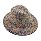 Multi Bling Studded Panama Hat, extends your classy look with bling stone that is the perfect addition of luxe. Perfect protection from sunlight even when the Sun is high. An excellent choice for going out for traveling, beach parties, fun times out, and spending leisure time. It keeps the sun off your face, neck, and shoulders. This hat will soon be a favorite accessory that goes with you everywhere to draw attention and receive compliments. Stay gorgeous and classy!