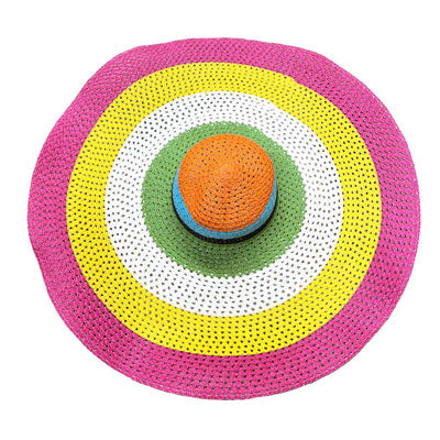 Multi Color Block Cut Out Straw Sun Hat, whether you’re basking under the summer sun at the beach, lounging by the pool, or kicking back with friends at the lake, a great hat can keep you cool and comfortable even when the sun is high in the sky.  Large, comfortable, and perfect for keeping the sun off of your face, neck, and shoulders, ideal for travelers who are on vacation or just spending some time in the great outdoors.