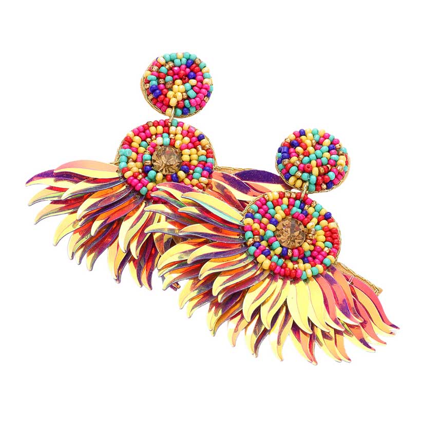 Multi Felt Back Seed Beaded Boho Fringe Dangle Earrings, are beautifully designed on a fringe theme to put on a pop of color and complete your ensemble. Perfect for adding the perfect beauty & glamor everywhere with these seed-beaded fringe earrings. These felt-back dangle earrings are handcrafted jewelry that fits your lifestyle.