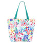 Multi Flower Patterned Beach Tote Bag, Sturdy and stylish with a flower patterned tote bag. Whether you are out shopping or going to the pool or beach, this flower-patterned tote bag is the perfect accessory. Perfectly lightweight to carry around all day. Spacious enough for carrying any of your hangout essentials. 