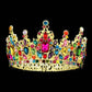 Multi Multi Stone Cluster Crown Tiara, This crown tiara is a classic royal tiara made from gorgeous stone accented is the epitome of elegance. Exquisite design with gorgeous color and brightness, makes you more eye-catching in the crowd and also it will make you more charming and pretty without fail