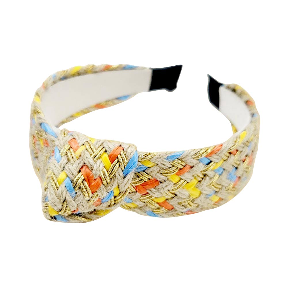 Multi Neutral Braided Burnout Knot Headband, will make you feel extra glamorous. Push back your hair with this Braided Burnout headband, and spice up any plain outfit! Be ready to receive compliments. Be the ultimate trendsetter wearing this chic headband with all your stylish outfits! Perfect for covering up a bad hair day! Great gift for your loved one.