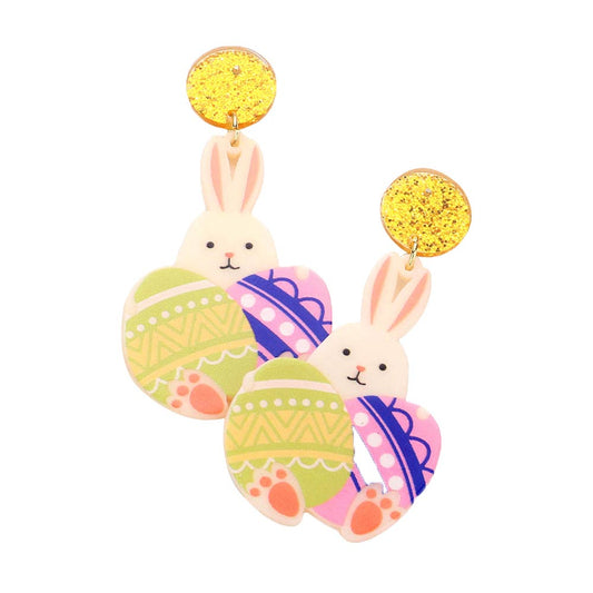 Multi Resin Easter Bunny Eggs Dangle Earrings, Easter Bunny Eggs Dangle Earrings are fun handcrafted jewelry that fits your lifestyle, adding a pop of pretty color. Perfect for the festive season, embrace the Easter spirit with these cute earrings. Surprise your loved ones on this Easter Sunday occasion.