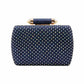 Navy Bling Rectangle Evening Clutch Crossbody Bag, These Bling details Clutch bags are fit for all occasions and places. perfect for makeup, money, credit cards, keys or coins, and many more things. This handbag features a top Clasp Closure for security and contains a detachable shoulder chain that makes your life easier and trendier. Its catchy and awesome appurtenance drags everyone's attraction to you. Perfect gift ideas for a Birthday, Holiday, Christmas, Anniversary, Valentine's Day, etc. 
