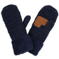 Navy C C Solid Color Knitted Mitten Gloves, give your look so much more eye-catching with a solid color. It gives you a cozy feel, very fashionable, attractive, and cute looking in the winter season and cold days. This easy and classic glove is soft and muted. Before running out the door into the cool air, you’ll want to reach for these toasty gloves to keep your hands incredibly warm. An awesome pair of gloves that fits with any outfit with style.