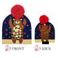 Navy Christmas Bear Pom Knit Beanie Hat, With your funny bear pom's, you'll look like the ultimate fashionista, feel just like your favorite holiday elf with these festive pom Pom  beanies. You can stay warm this season with this Christmas hat that feature an incredibly soft fabric that will keep you more cozy and warm. it's the autumnal touch you need to finish your outfit in style. Awesome winter gift accessory! Perfect Gift Birthday, Christmas, Stocking Stuffer, Secret Santa, Holiday etc.
