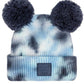 Navy Grey C.C Tie Dye Baby Beanie C.C Rubber Patch Double Yarn Pom, before taking your baby  running out the door into the cool air, you’ll want to reach for this toasty beanie to keep your baby incredibly warm. Accessorize the fun way with this faux fur pom pom hat, it's the autumnal touch you need to finish your outfit in style. Awesome winter gift accessory! Perfect Gift Birthday, Christmas, Stocking Stuffer, Secret Santa, Holiday, Anniversary, Valentine's Day, Loved One.