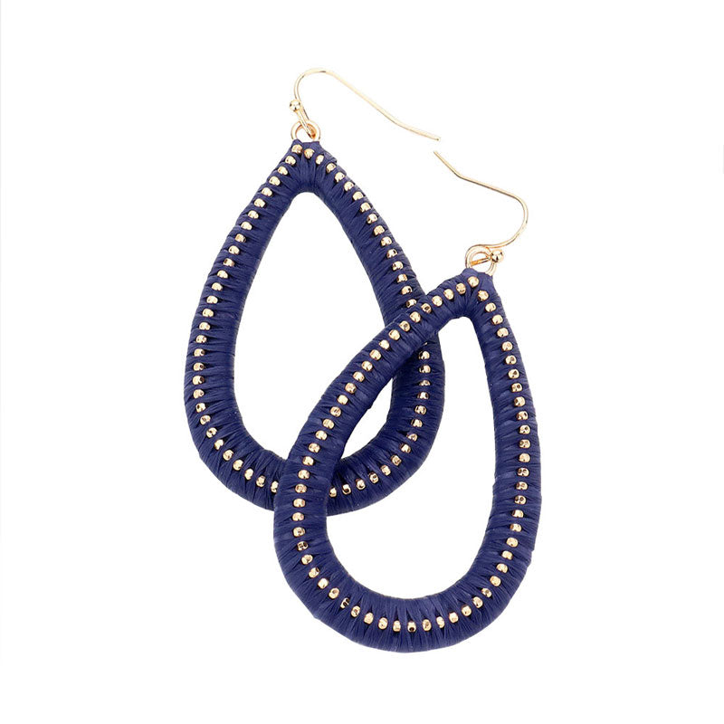 Navy Open Teardrop Dangle Earrings, These fashionable trendy Teardrop earrings for women are suitable for every girl as well! Wearing it you are a unique fashion in the crowd. Fun handcrafted jewelry that fits your lifestyle, adding a pop of pretty color. Enhance your attire with these vibrant artisanal earrings to show off your fun trendsetting style. Perfect for Valentine’s Day, bachelorette party, Beach Party, Vacation Earrings, Party Earrings etc.