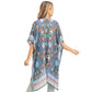 Navy Patterned Cover Up Kimono Poncho, this timeless patterned cover up kimono Poncho is soft, lightweight, and breathable fabric, close to the skin, and comfortable to wear. Sophisticated, flattering, and cozy. look perfectly breezy and laid-back as you head to the beach. A fashionable eye-catcher will quickly become one of your favorite accessories.