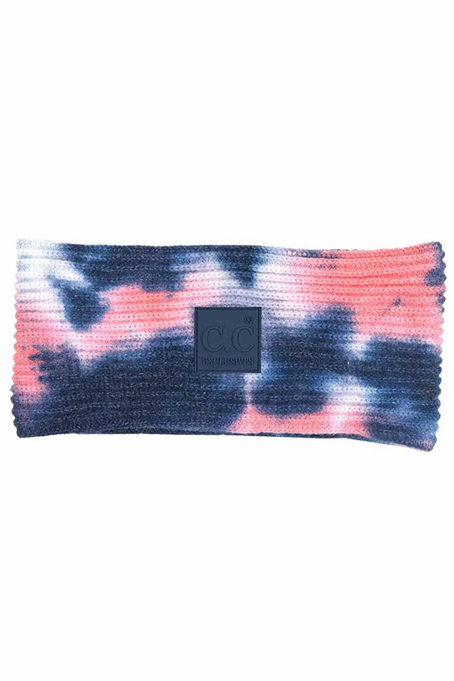 Navy Pink C.C Tie Dye Headband With Rubber Patch, extract your glamour with an awesome look. Push back your hair with this rubber patch headband to show you up in a stylish way. Spice up any plain outfit and be ready to receive compliments. Be the ultimate trendsetter wearing this chic headband with all your stylish outfits! It's perfect for covering up a bad hair day! A beautiful gift for the persons you care about the most, even yourself! Stay stylish.