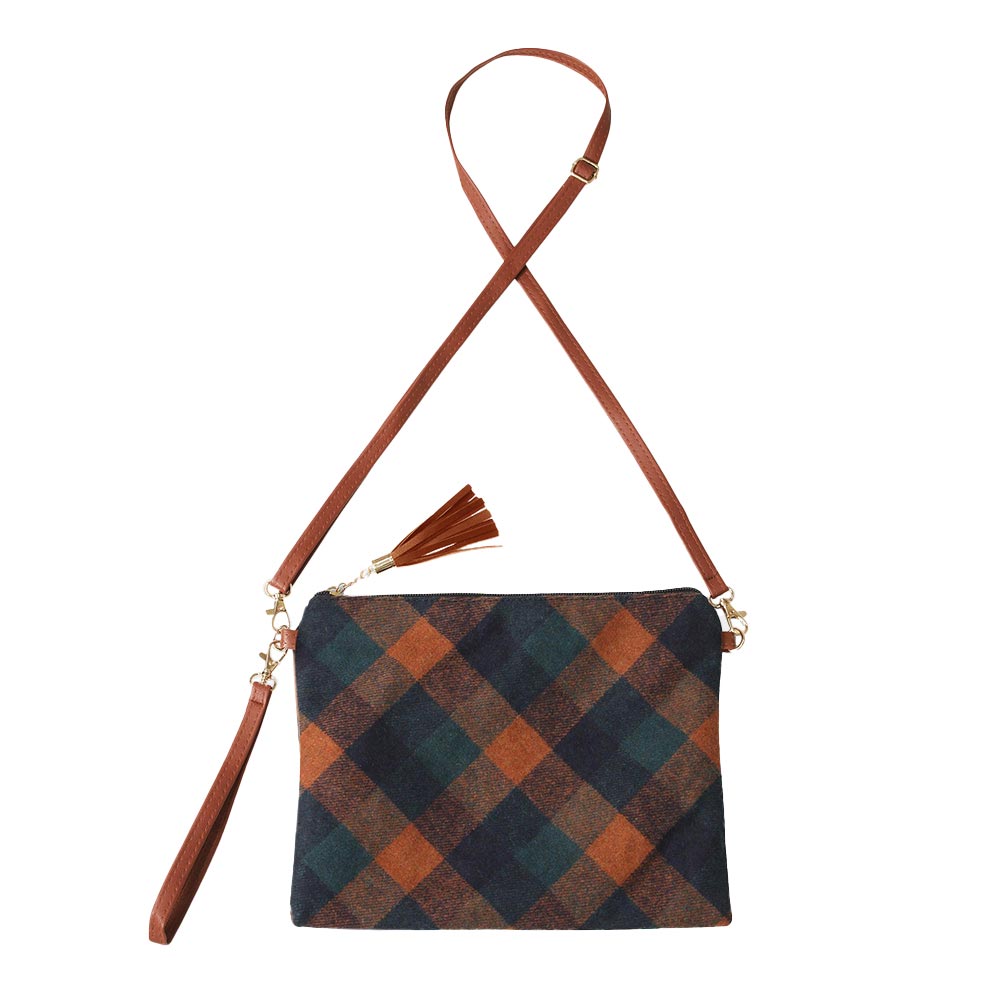 Navy Plaid Check Crossbody Clutch Bag, extends your fashion and confidence. These trendy and colorful bags come with adjustable and detachable hand straps to enhance your comfortability. Different colors give you the choice to take your own. It's lightweight and easy to carry. A perfect gift for birthdays, holidays, Christmas, New year, etc.