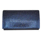 Navy One Inside Slip Pocket Shimmery Evening Clutch Bag, This high quality evening clutch is both unique and stylish. perfect for money, credit cards, keys or coins, comes with a wristlet for easy carrying, light and simple. Look like the ultimate fashionista carrying this trendy Shimmery Evening Clutch Bag!