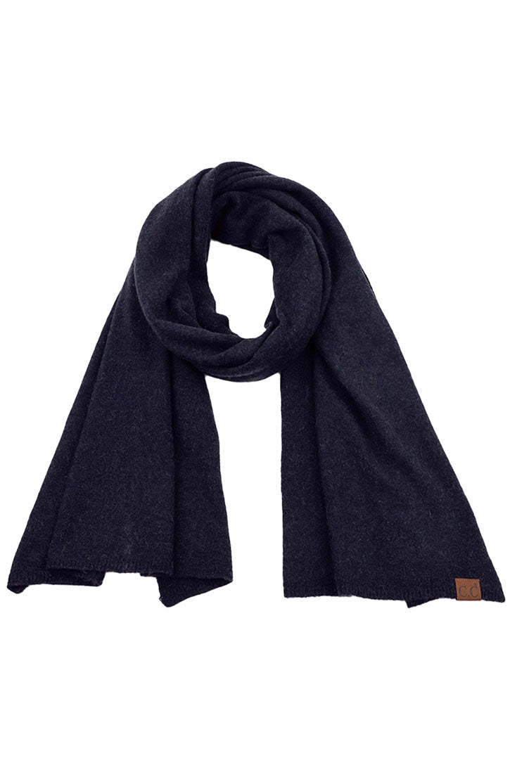 Navy Soft Recycled Fine Yarn Cuff Scarf, Fashionable and stylish, Accent your look with this soft, highly versatile scarf. delicate, warm, on trend & fabulous, a luxe addition to any cold-weather ensemble. Great for daily wear in the cold winter to protect you against chill, This elegant quality scarf is a great addition to your collection of fashion accessories. Awesome winter gift accessory!