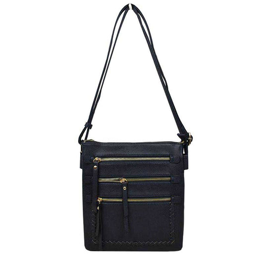 Navy Trendy Womens Soft Leather Crossbody Purse Shoulder Bag. Convertible bags great for different activities including quick getaways, long weekends, picnics, beach or even to go to the gym! Works with any outfit and will always get compliment from others. Roomy enough to carry all of your essentials, shoulder strap provides comfortable, hassle-free carrying, suitable for different ages, ideal for everyday use. 