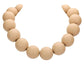 Neutral Wood Ball Necklace, delicately polished necklace will enhance your look, versatile enough for wearing straight through the week, perfectly lightweight for all-day wear, coordinate with any ensemble from business casual to everyday wear, the perfect addition to every outfit. Adds a touch of nature-inspired beauty to your look.  
