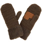 New Olive C C Solid Color Knitted Mitten Gloves, give your look so much more eye-catching with a solid color. It gives you a cozy feel, very fashionable, attractive, and cute looking in the winter season and cold days. This easy and classic glove is soft and muted. Before running out the door into the cool air, you’ll want to reach for these toasty gloves to keep your hands incredibly warm. An awesome pair of gloves that fits with any outfit with style.