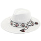 Oatmeal C C Vegan Felt Panama Brim Hat with Aztec Trim Band, the beautiful design of this Panama Hat makes you stand out and can coordinate with any outfit while going out. Whether basking under the summer sun at the beach, lounging by the pool, or kicking back with friends at the lake, this awesome Panama hat can keep you cool and comfortable even when the sun is high. It's large, comfortable, and perfect for keeping the sun off your face, neck, and shoulders.