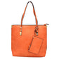 Orange Faux Leather 2 In 1 Shoulder Bag Tote Handbag. Look like the ultimate fashionista with these vintage shoulder bags! Add something special to your outfit! This fashionable bag will be your new favorite accessory. Perfect Birthday Gift, Anniversary Gift, Mother's Day Gift, Graduation Gift, Valentine's Day Gift.