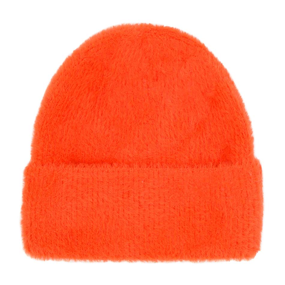 Orange Fuzzy Solid Beanie Hat, wear it with any outfit before running out of the door into the cool air to keep yourself warm and toasty and absolutely unique. You’ll want to reach for this toasty beanie to stay trendy on any occasion at any place. Accessorize the fun way with this fuzzy solid Beanie Hat. It's an awesome winter gift accessory for Birthdays, Christmas, Stocking stuffers, holidays, anniversaries, and Valentine's Day to friends, family, and loved ones. Happy winter!