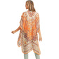 Orange Patterned Cover Up Kimono Poncho, Absolutely fab for this summer & spring season to amp up your attire & make you comfortable in dressing up. These kimonos feature a beautiful pattern that is easy to pair with so many tops. 